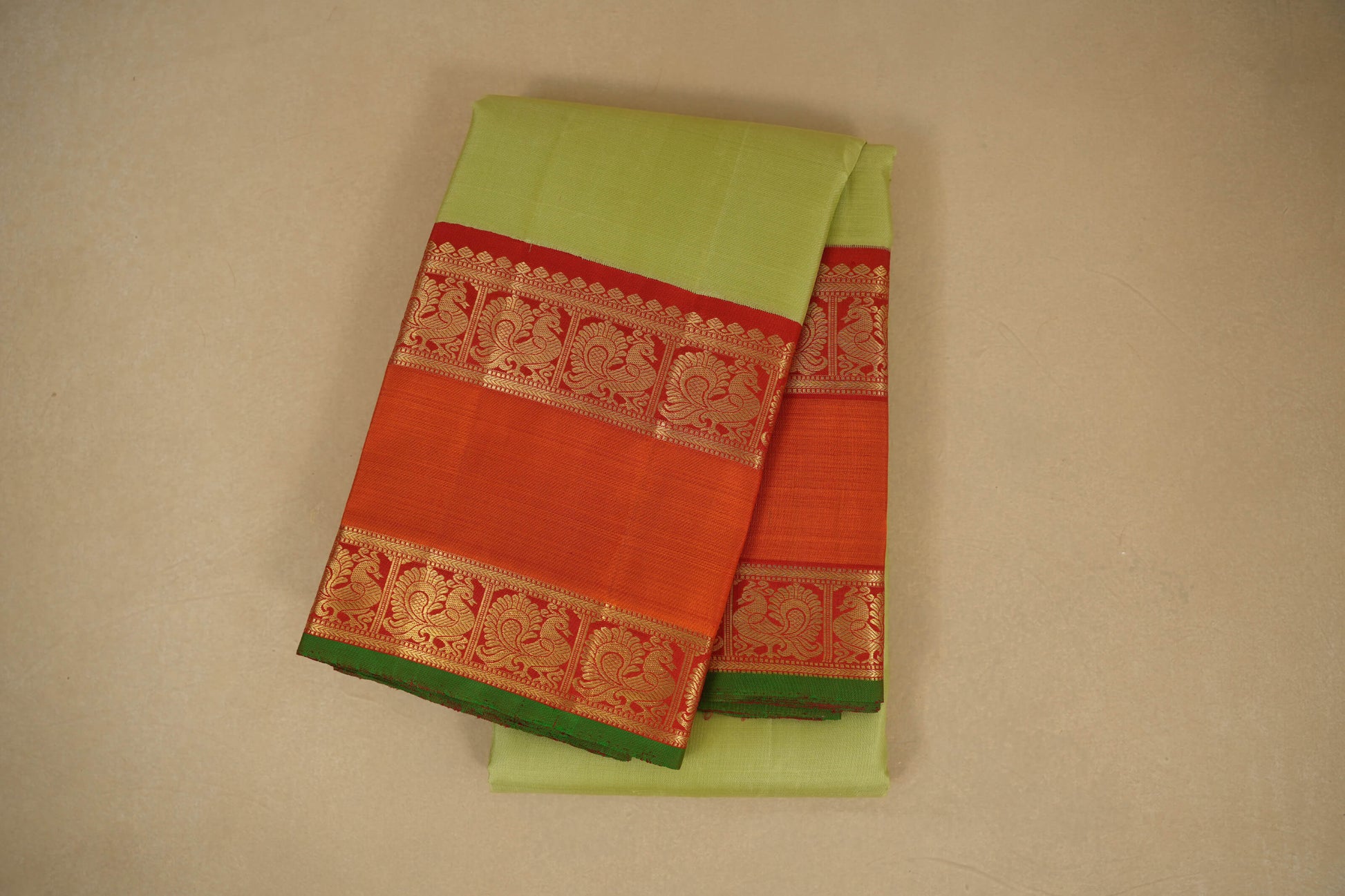 Pistha green vintage kanjivaram silk saree