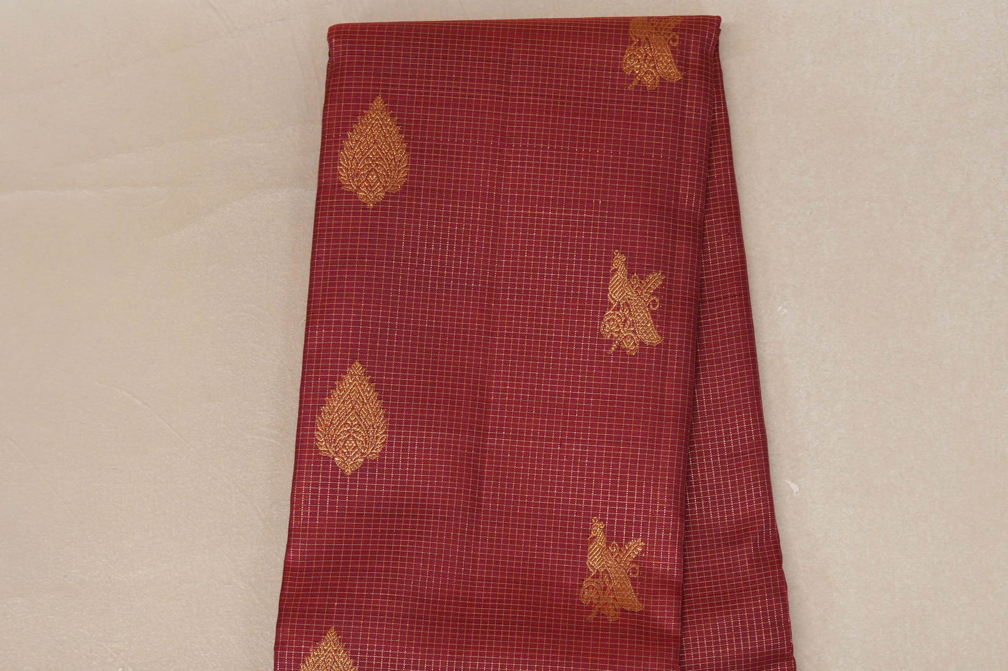 Deep Maroon Vintage Kanjivaram Silk Saree SS9068