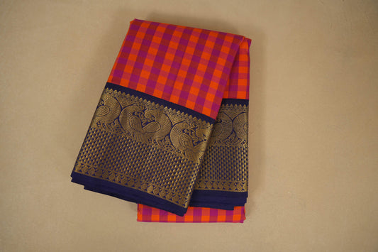 Multi color vintage kanjivaram silk saree