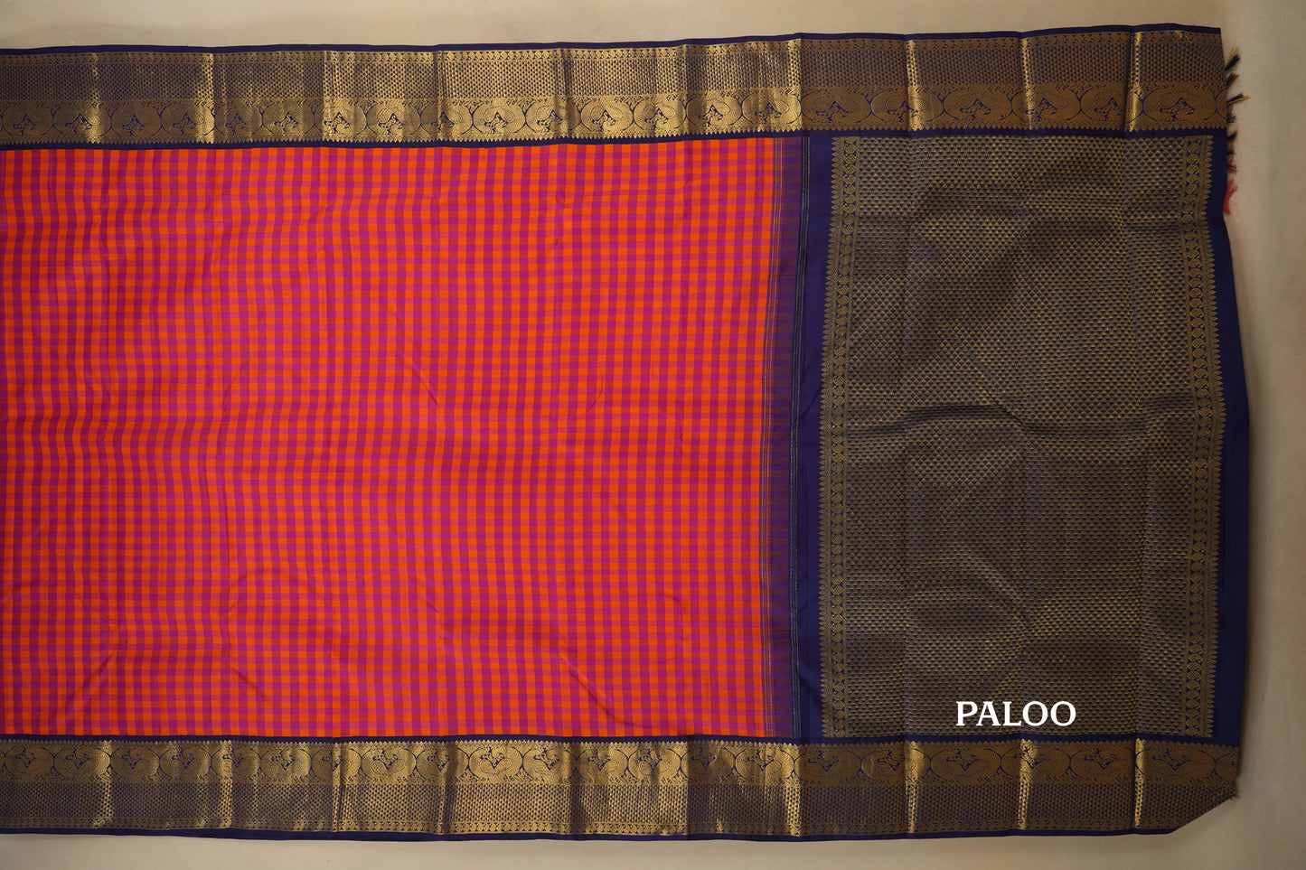 vintage kanjivaram silk saree paloo