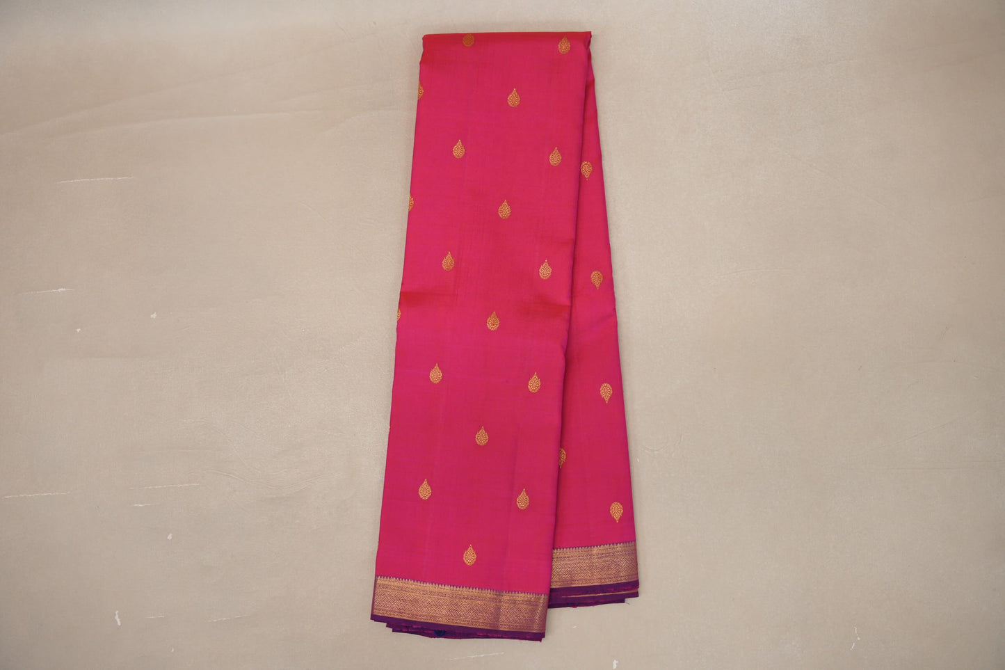 Dual Tone Orange and Pink with Dual Tone Pink and Blue Borders Vintage Kanjivaram Silk Saree SS9070