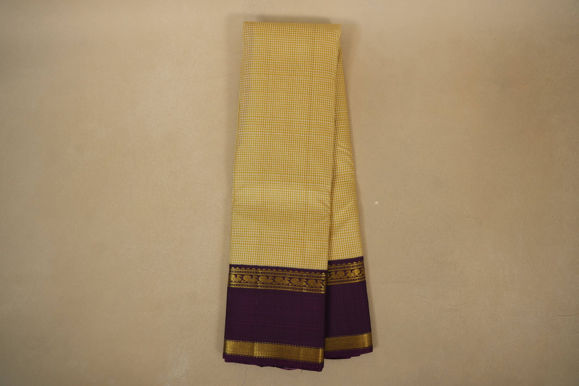 Checked vintage kanjivaram silk saree