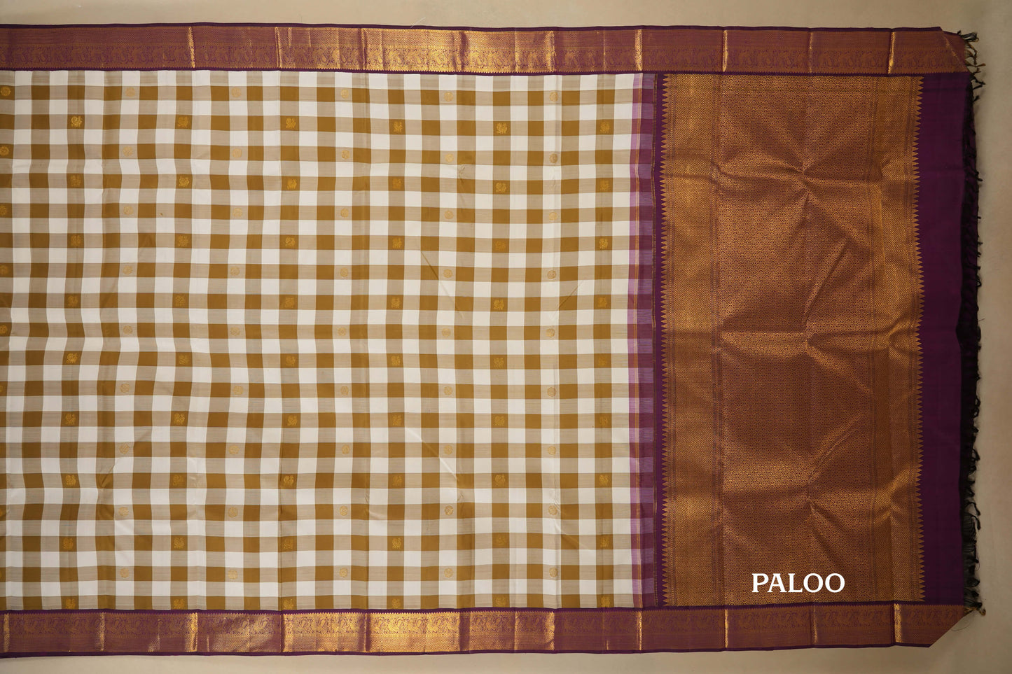 vintage kanjivaram silk saree paloo