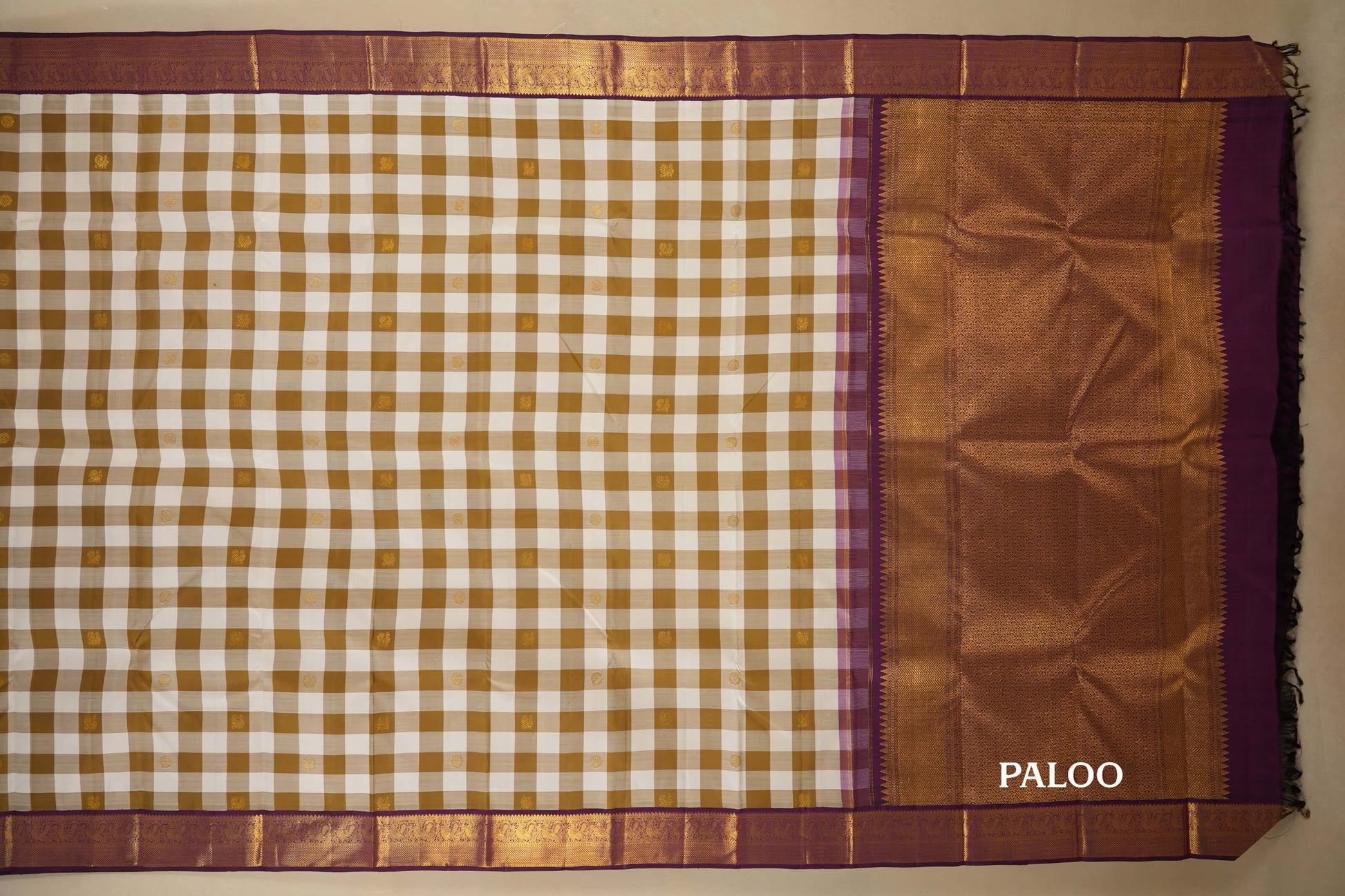 vintage kanjivaram silk saree paloo