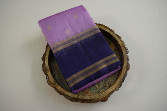 Lavender light weight kanchipuram saree