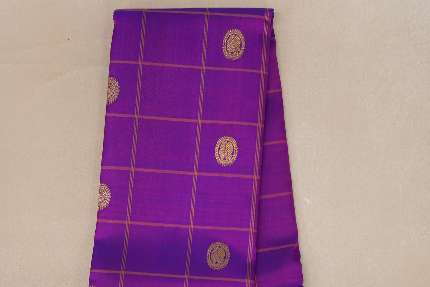 Dual Tone Blue and Pink with Dual Tone Mustard Yellow and Pink Borders Vintage Kanjivaram Silk Saree SS9076