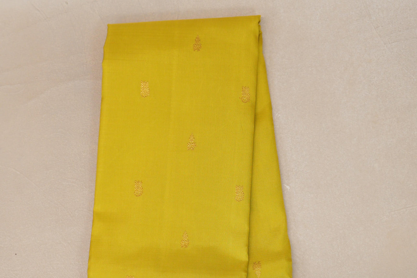 Mango Yellow with Deep Blue Borders Vintage Kanjivaram Silk Saree SS9077