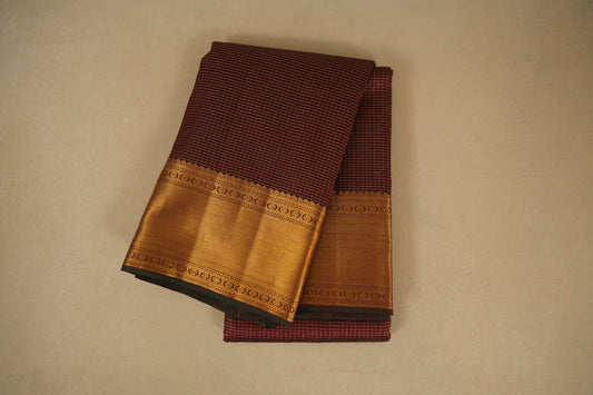 Maroon vintage kanjivaram silk saree