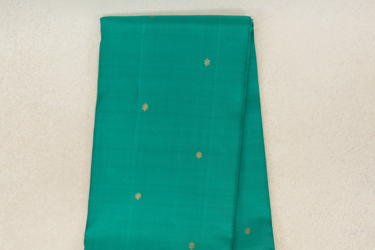 Aqua Green Vintage Kanjivaram Silk Saree body