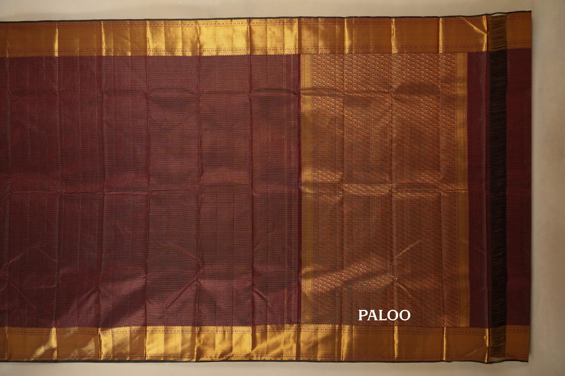 vintage kanjivaram silk saree paloo