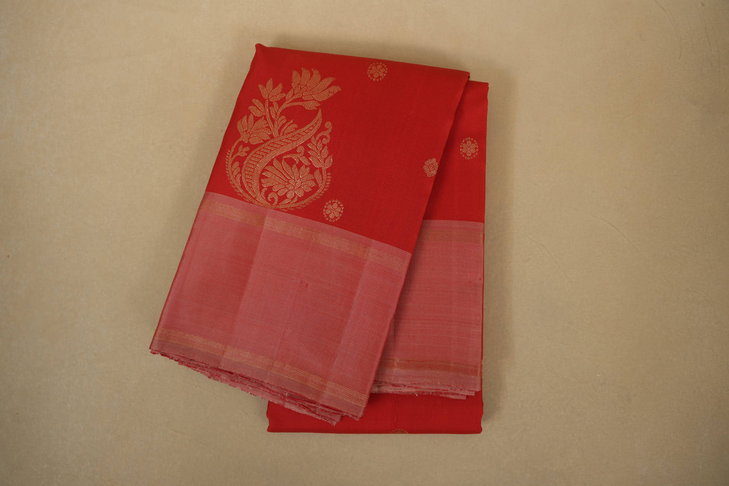 Red vintage kanjivaram silk saree