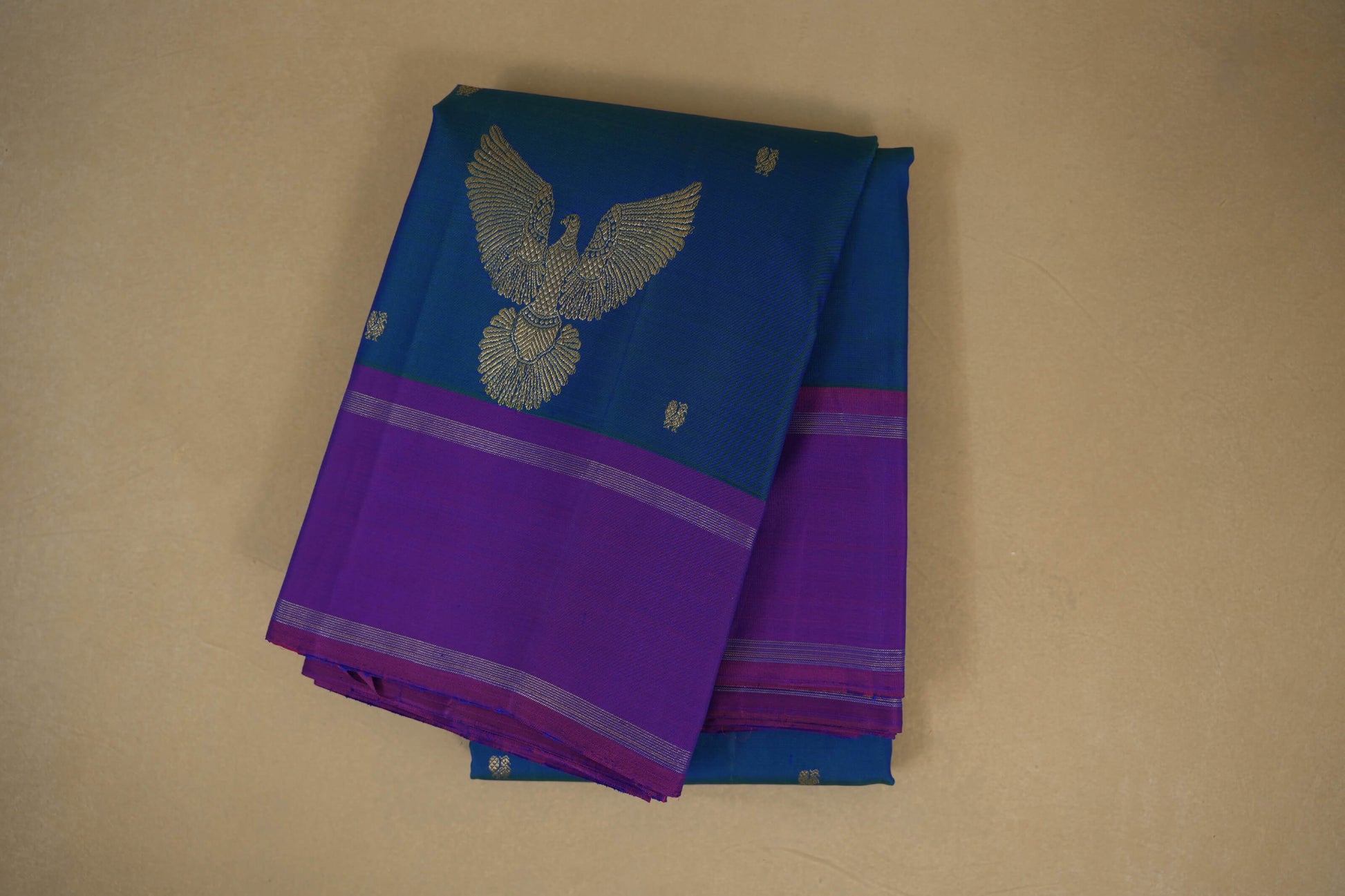 Peacock green vintage kanjivaram silk saree