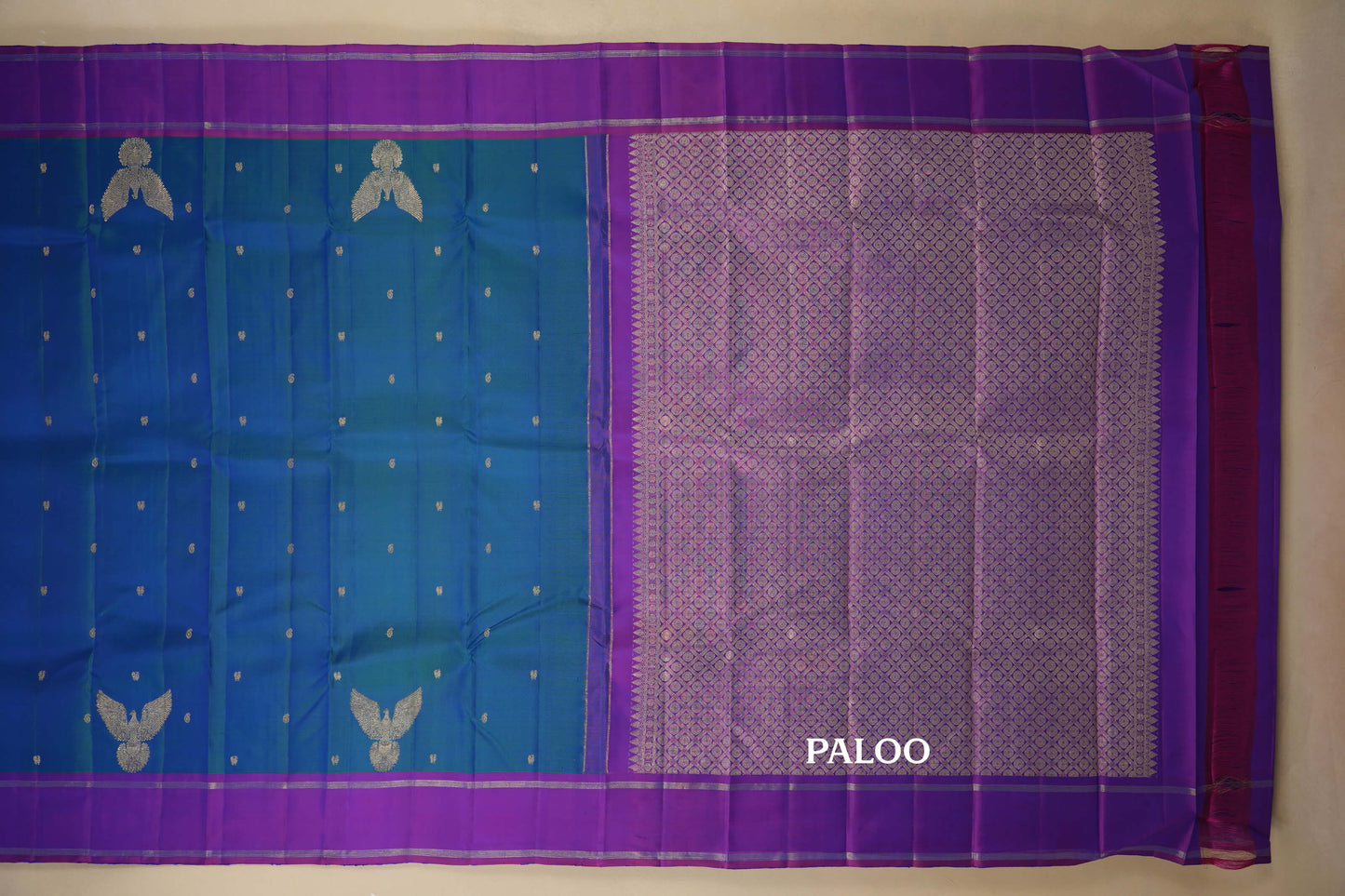 vintage kanjivaram silk saree paloo