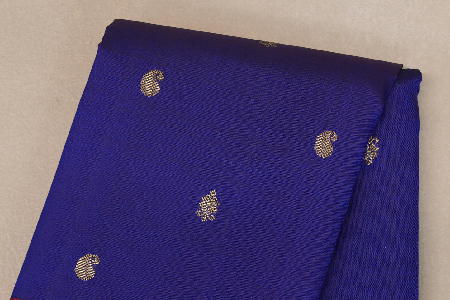 Deep Blue with Deep Maroon Borders Vintage Kanjivaram Silk Saree SS9087