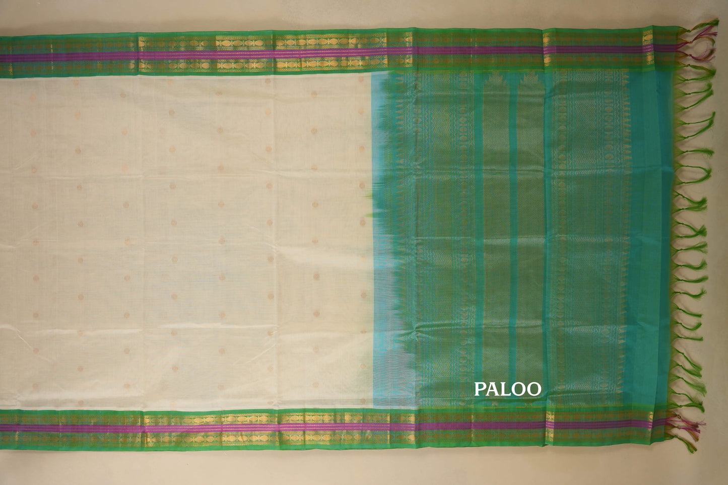 vintage silk cotton saree paloo