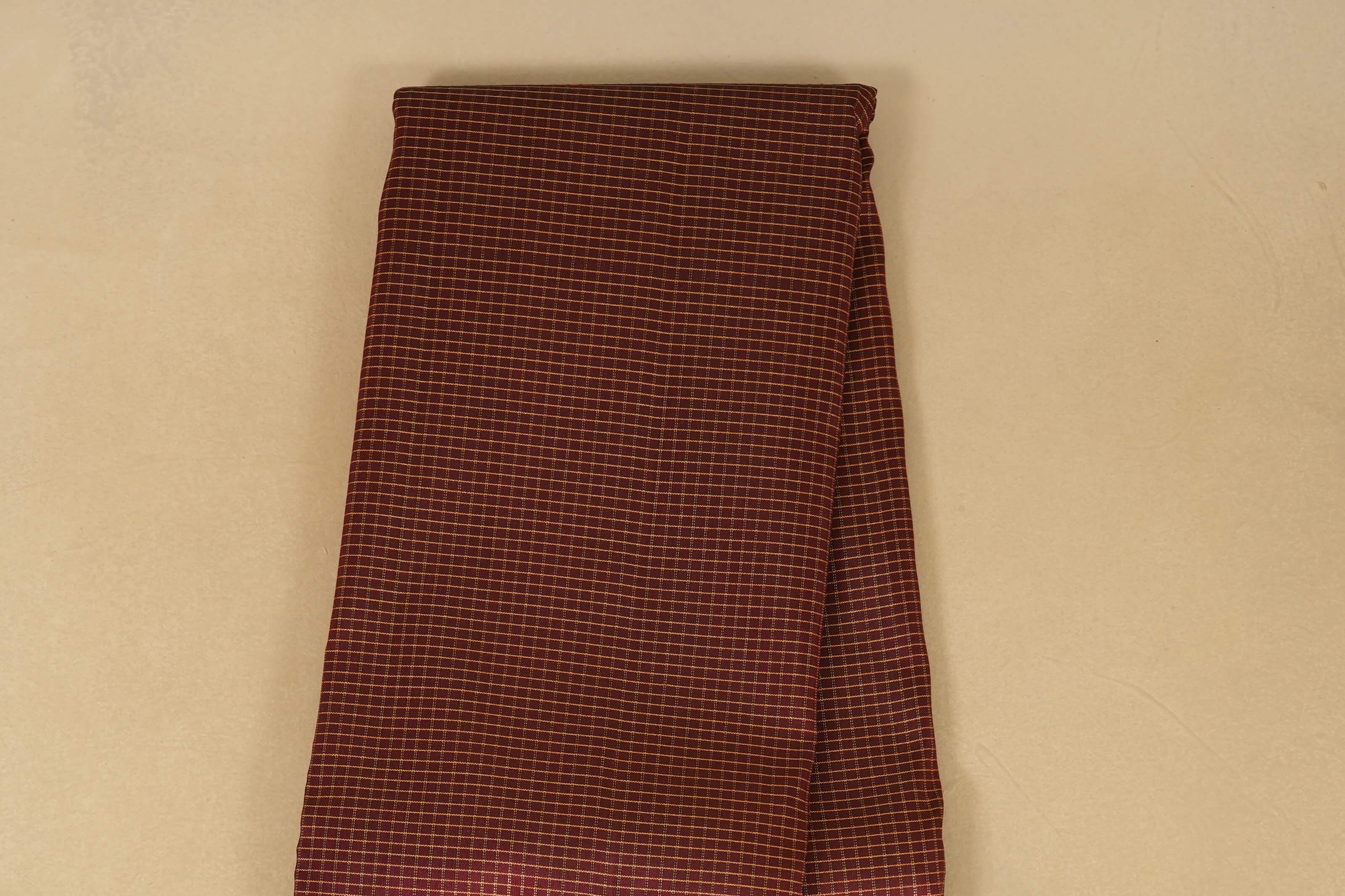 Dark Maroon Kanjivaram Silk Saree  body zoom