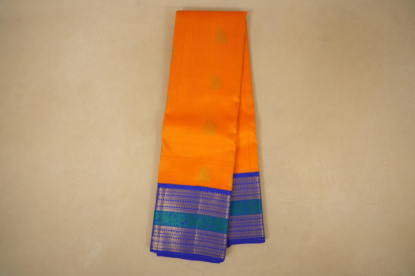 Online Mango yellow vintage kanjivaram silk saree