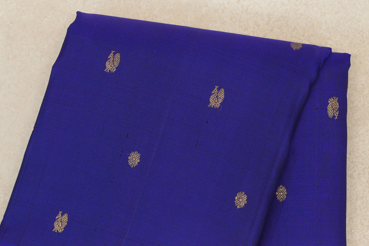 Deep Violet with Deep Magenta with Mustard Selvedge Borders Vintage Kanjivaram Silk Saree body