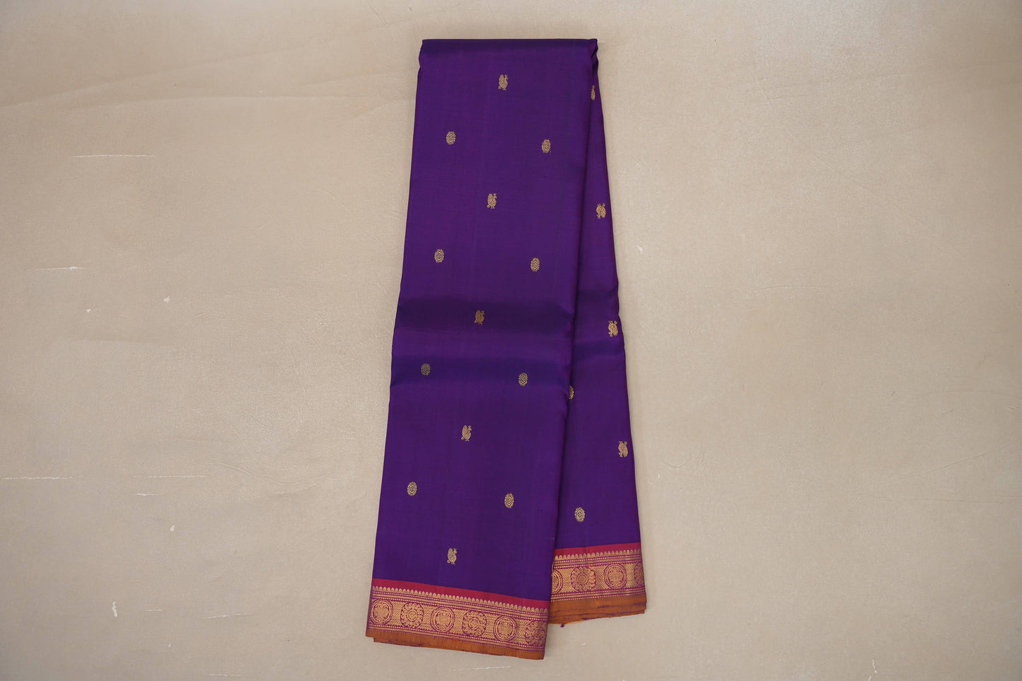 Violet Purple Vintage Kanjivaram Silk Saree SS9099