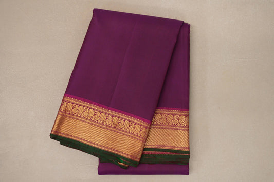 Deep plum purple Vintage Kanjivaram Silk Saree SS9101