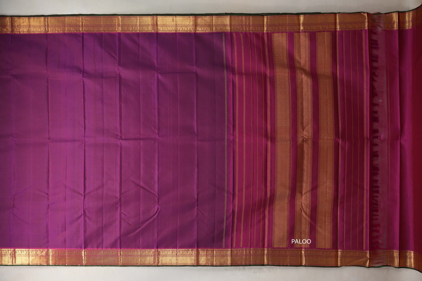 Deep plum purple Vintage Kanjivaram Silk Saree SS9101