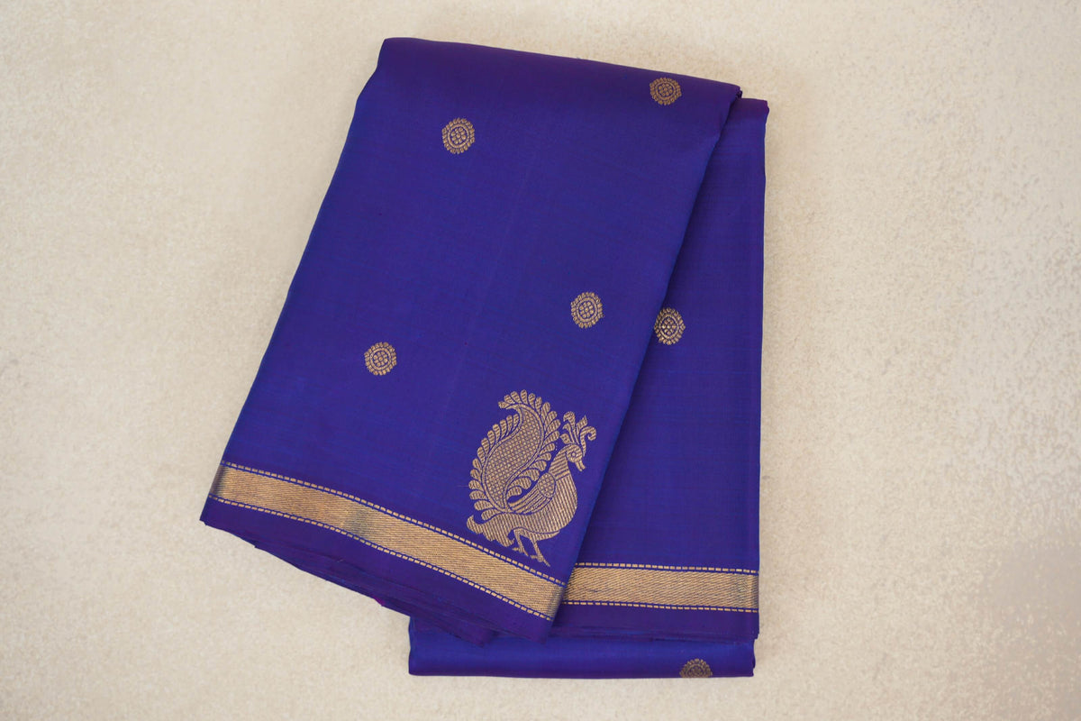 Violet Purple Plant Based Kanjivaram Silk Saree