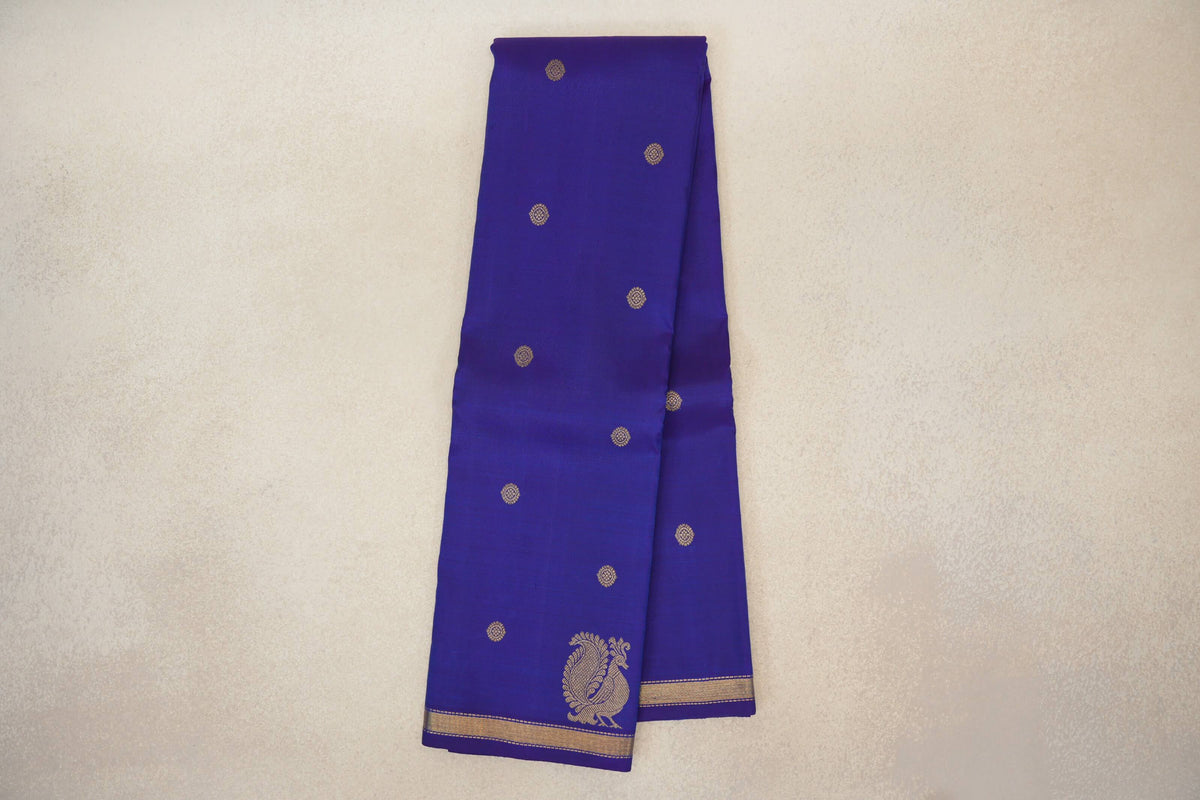 Online Violet Purple Plant Based Kanjivaram Silk Saree