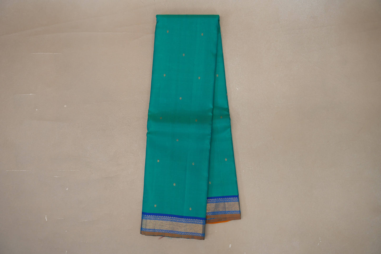 Dual Tone Green and Blue Vintage Kanjivaram Silk Saree SS9104