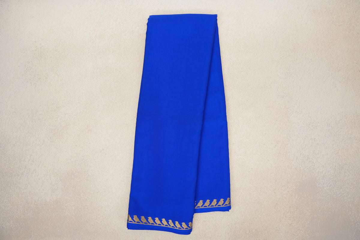 Online Bright Royal Blue Mysore Silk Saree