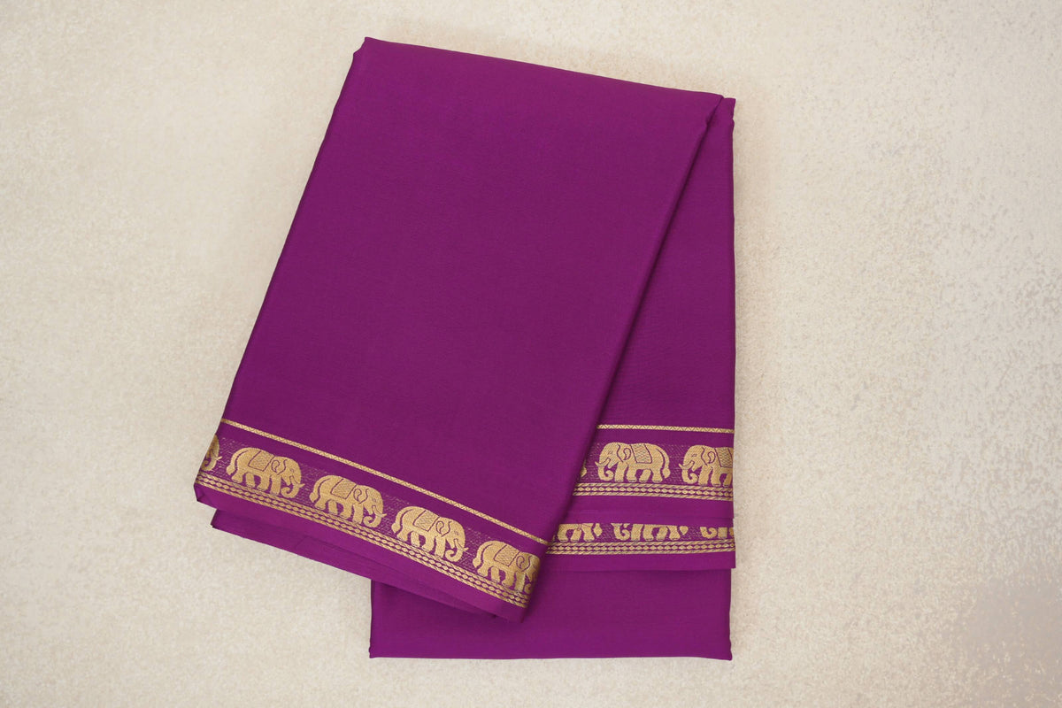 Magenta Mysore Silk Saree
