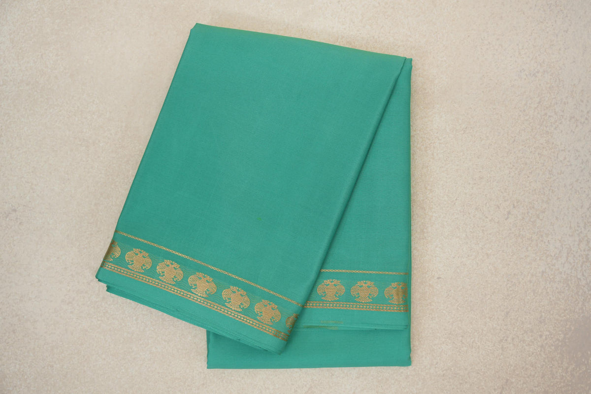 Teal Green Mysore Silk Saree