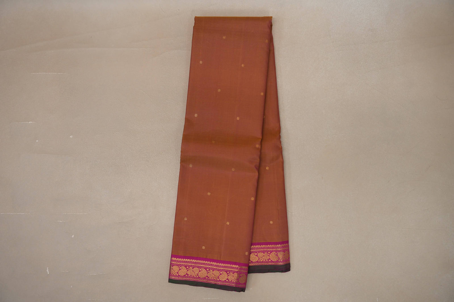 Dual tone of yellow and pink Vintage Kanjivaram Silk Saree SS9110