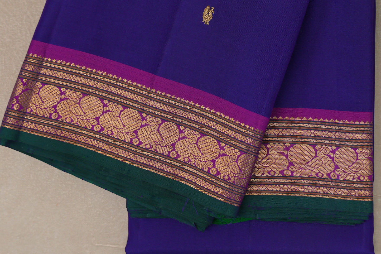 Deep blue Vintage Kanjivaram Silk Saree SS9111