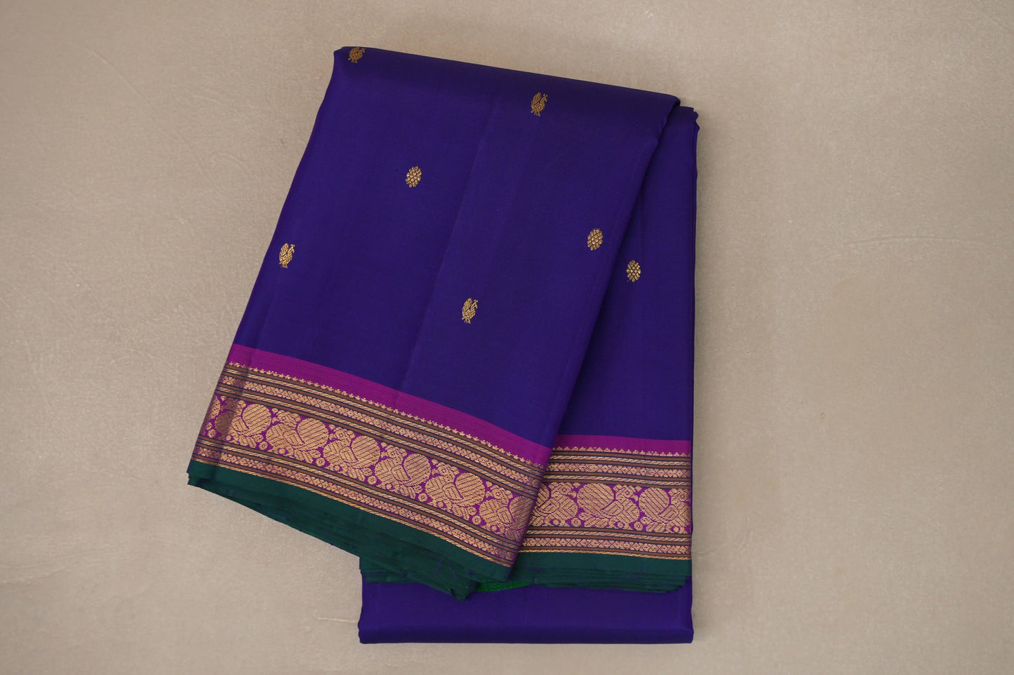 Deep blue Vintage Kanjivaram Silk Saree SS9111