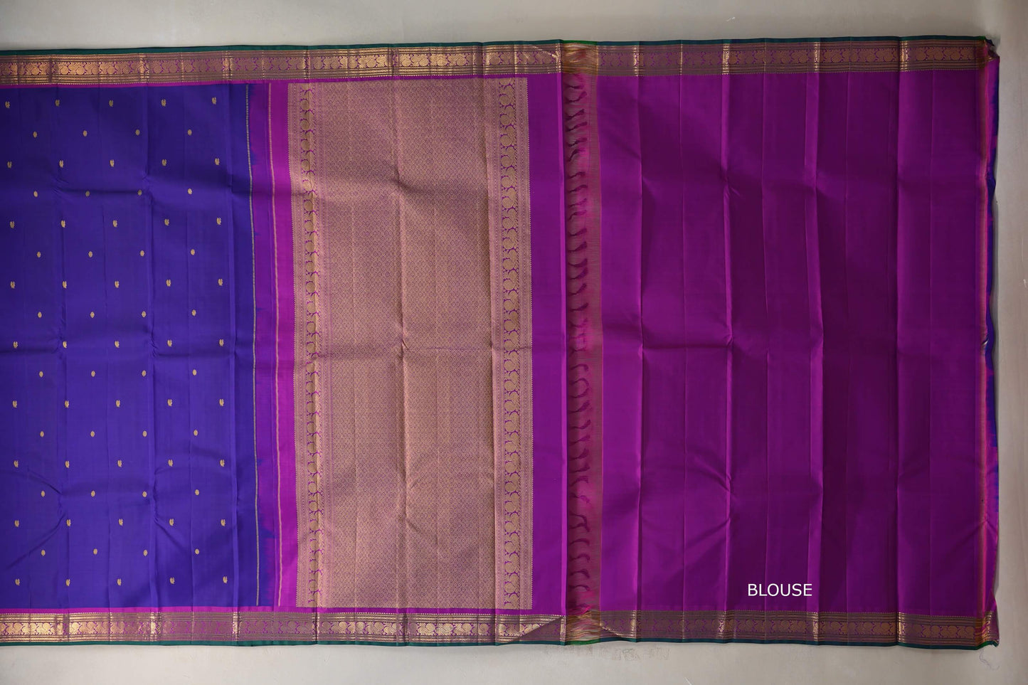 Deep blue Vintage Kanjivaram Silk Saree SS9111