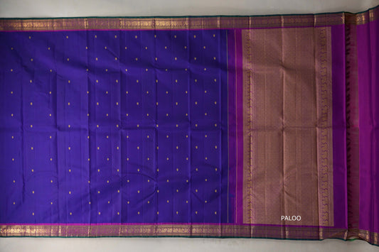 Deep blue Vintage Kanjivaram Silk Saree SS9111