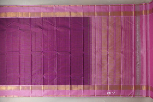 Deep magenta with Baby pink borders Vintage Kanjivaram Silk Saree SS9112
