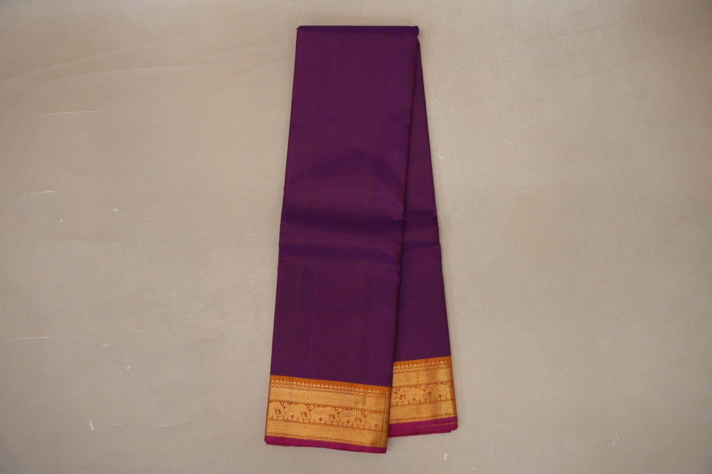 Deep magenta Vintage Kanjivaram Silk Saree SS9114