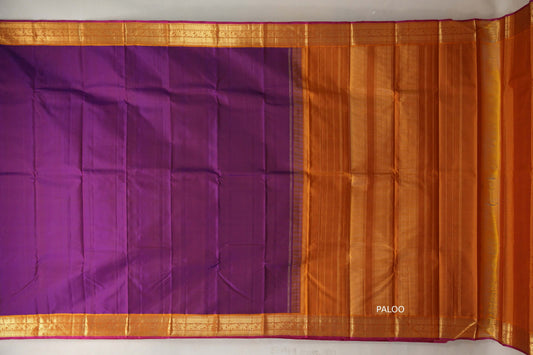 Deep magenta Vintage Kanjivaram Silk Saree SS9114