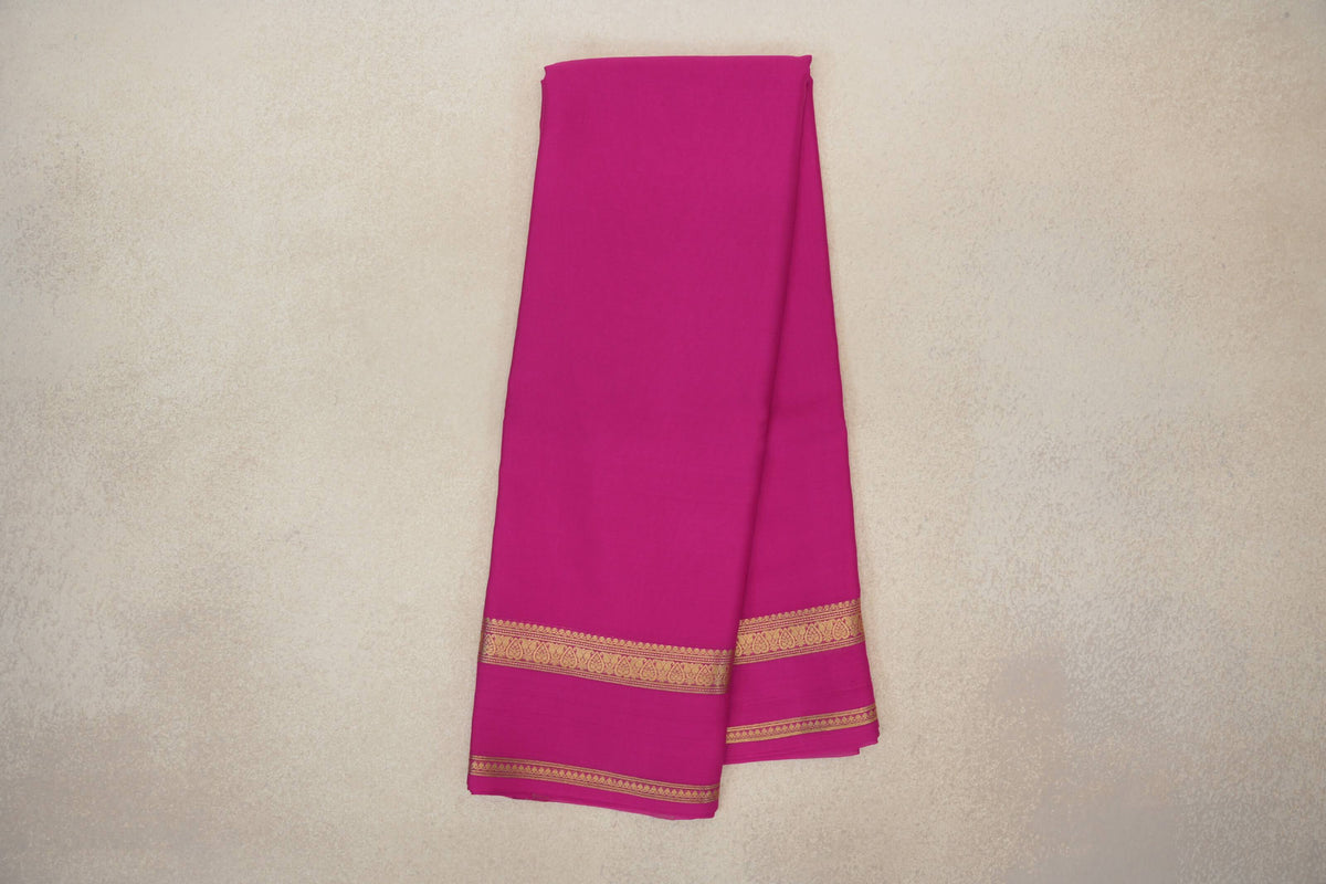 Online Bright Magenta Pink Mysore Silk Saree