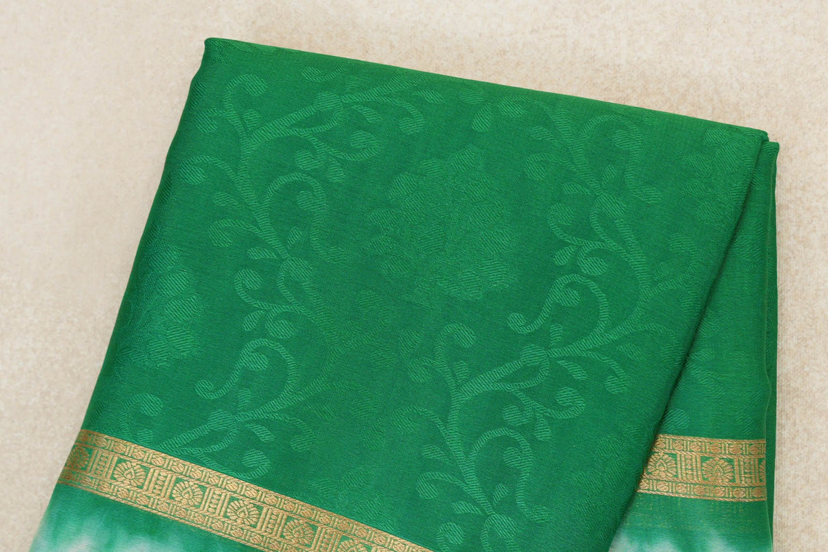 Parrot Green Mysore Silk Saree body