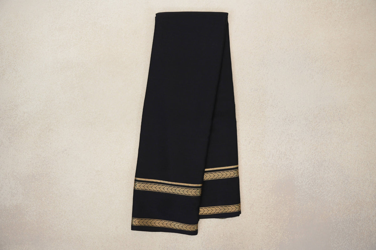 Online Black Mysore Silk Saree