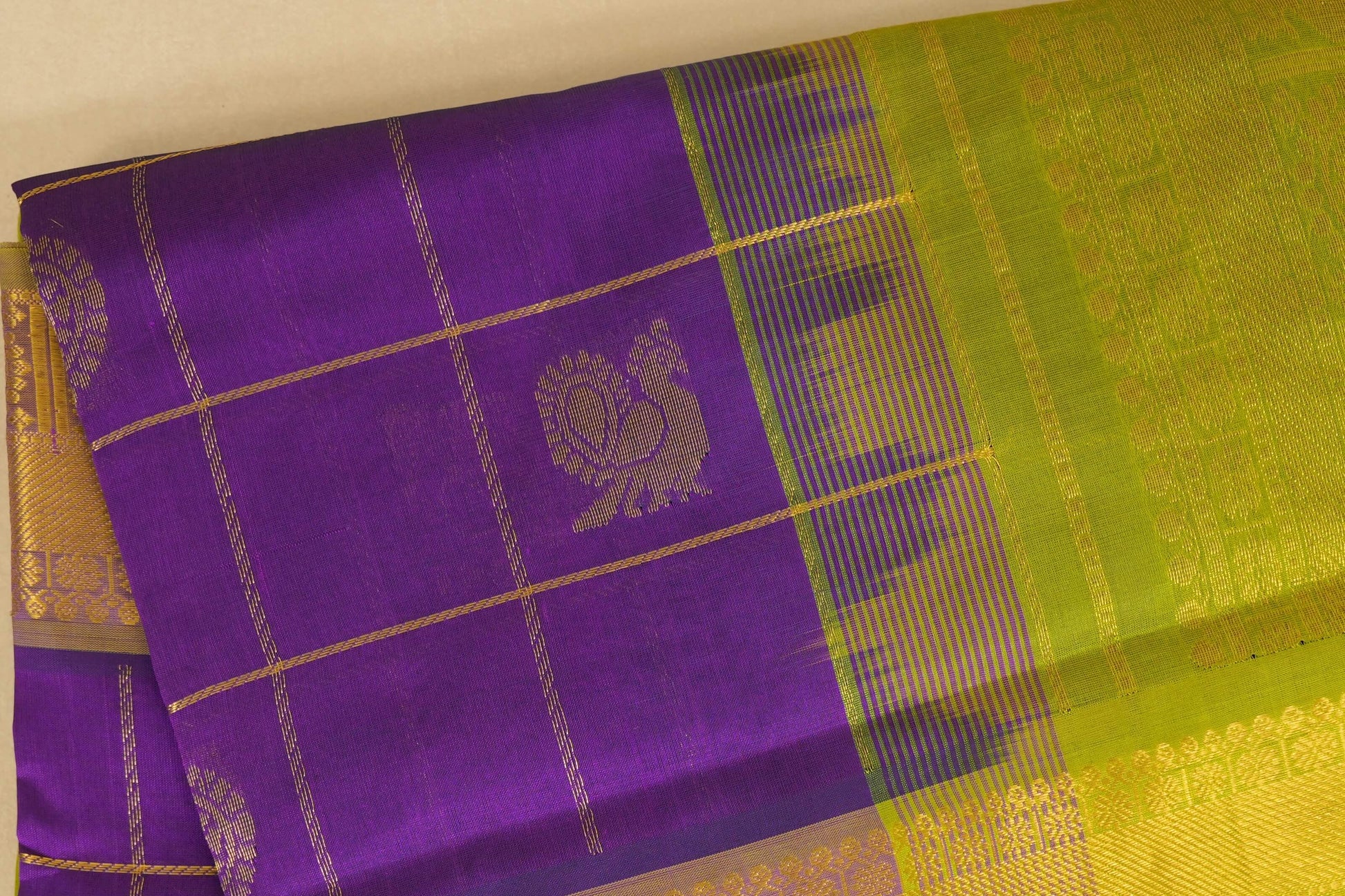 Dark magenta Nine and a half Yards Silk Cotton Saree body