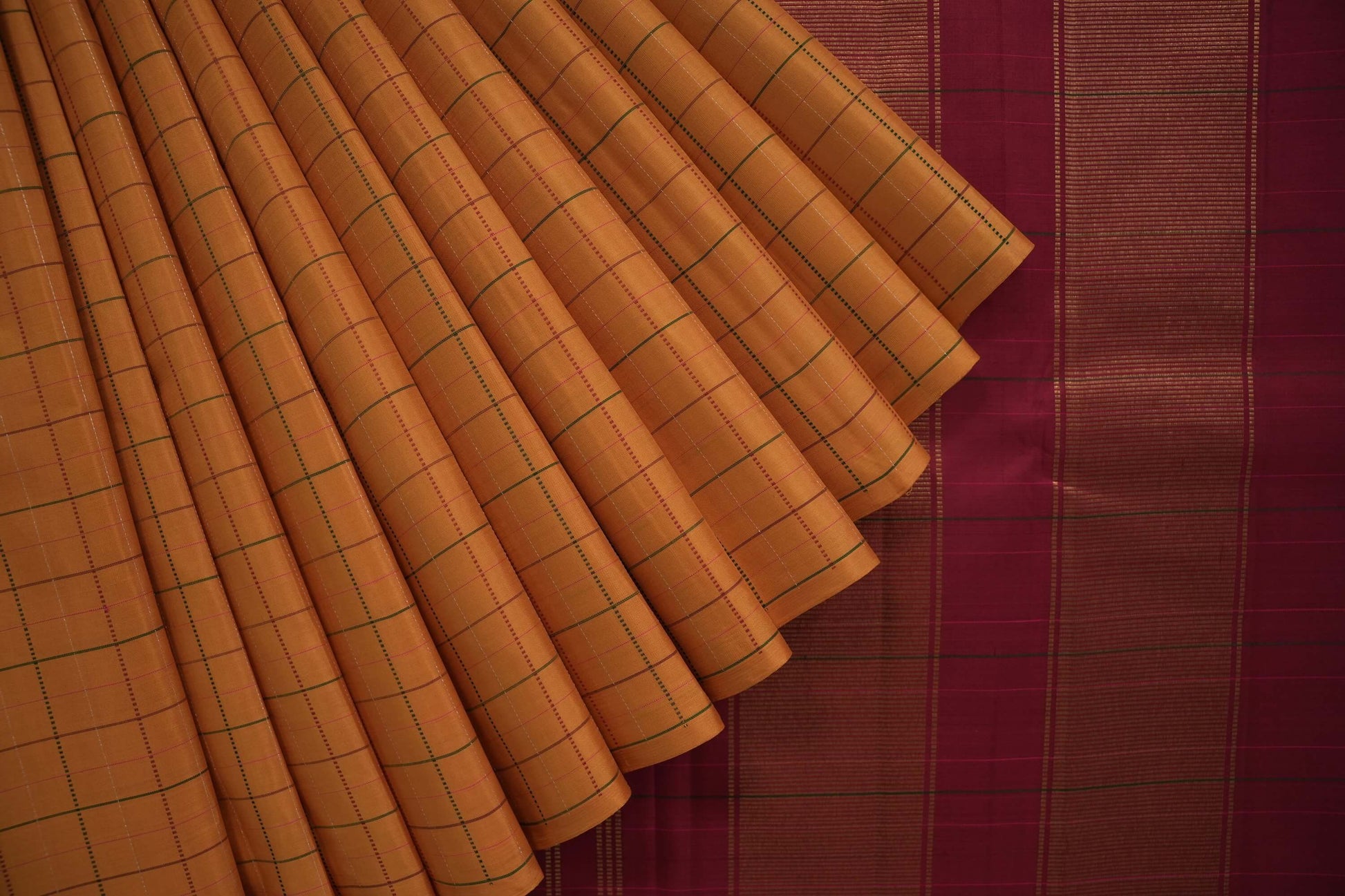 Borderless kanchipuram silk saree