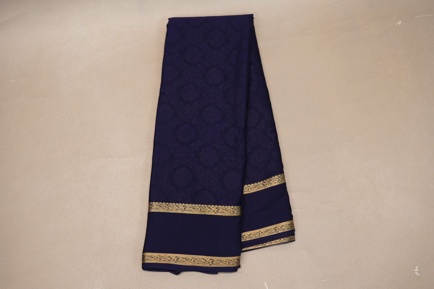 Navy Blue Mysore Silk Saree SS9027