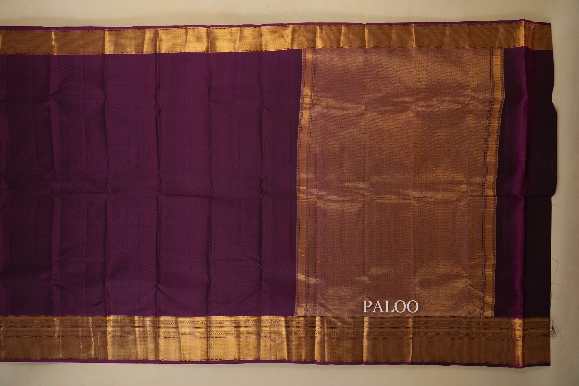 Magenta Light weight Kanchipuram Silk Saree Paloo