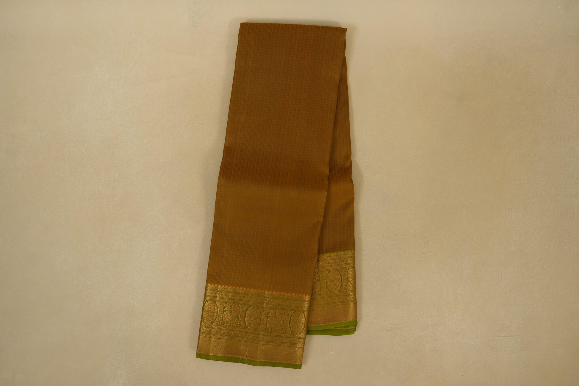 Olive Green Light Weight Kanchipuram Silk Saree