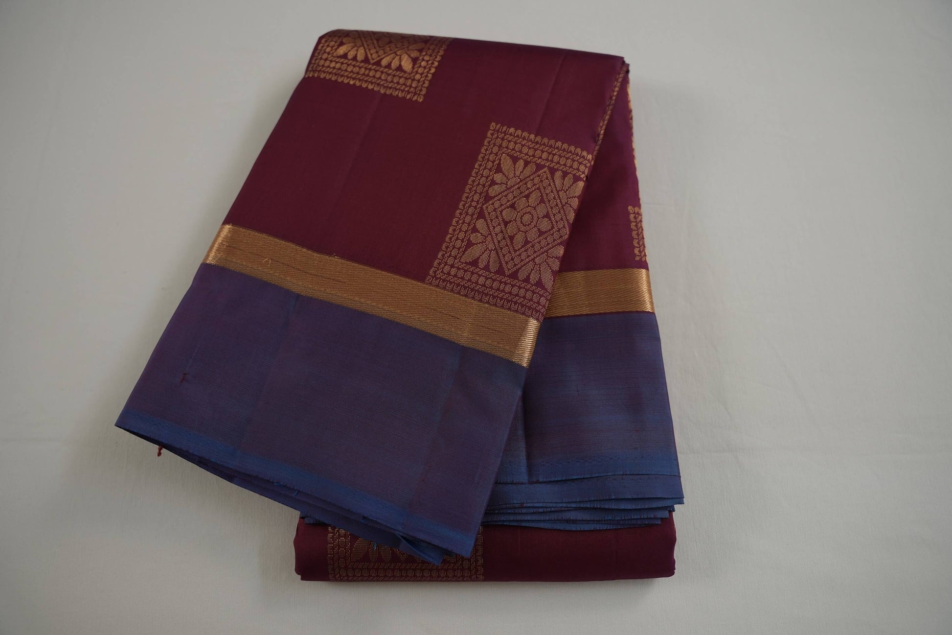 Maroon light weight kanchipuram silk saree