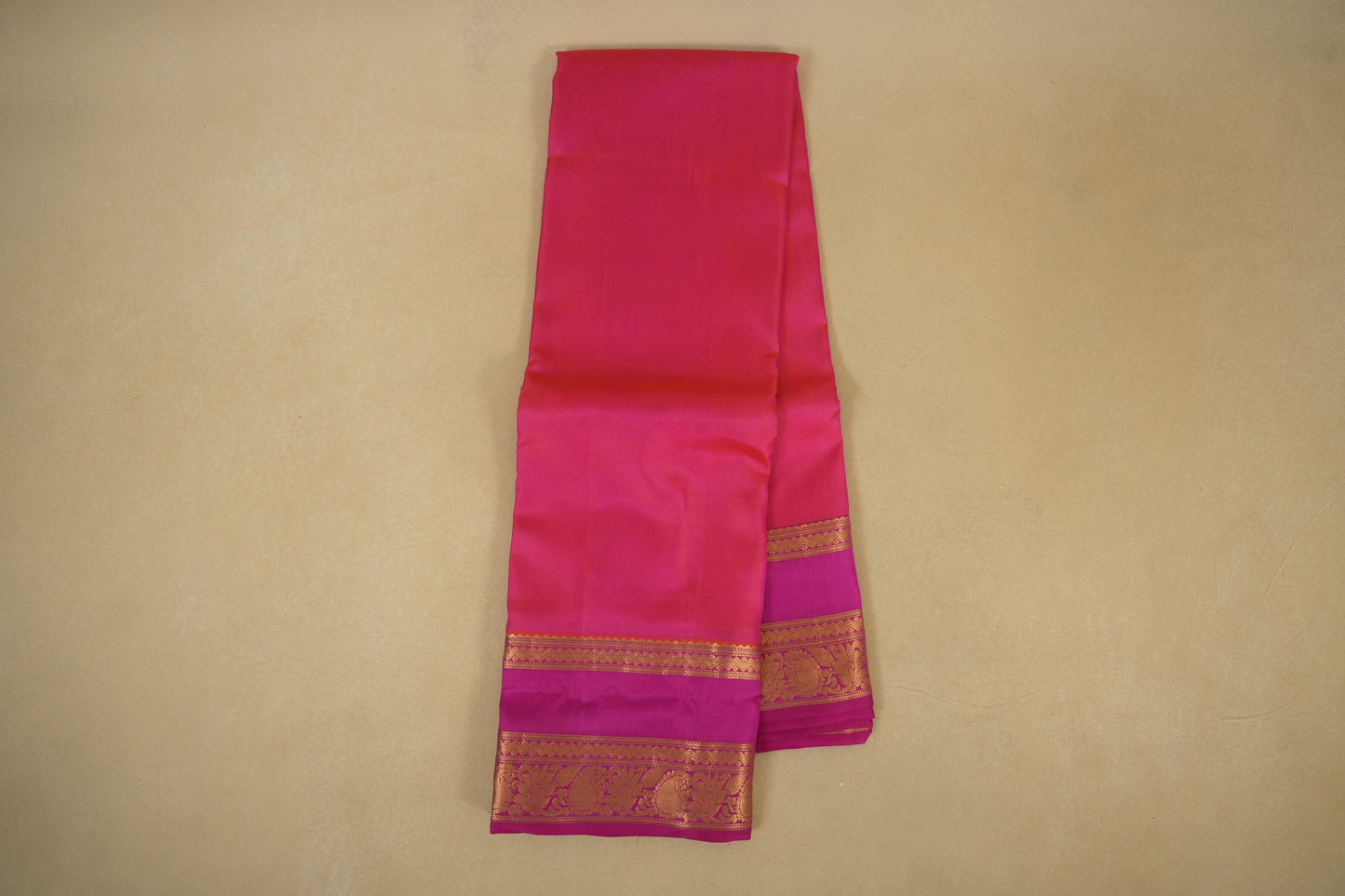 Peach Pink with Pink Borders Light Weight Kanchipuram Silk Saree online