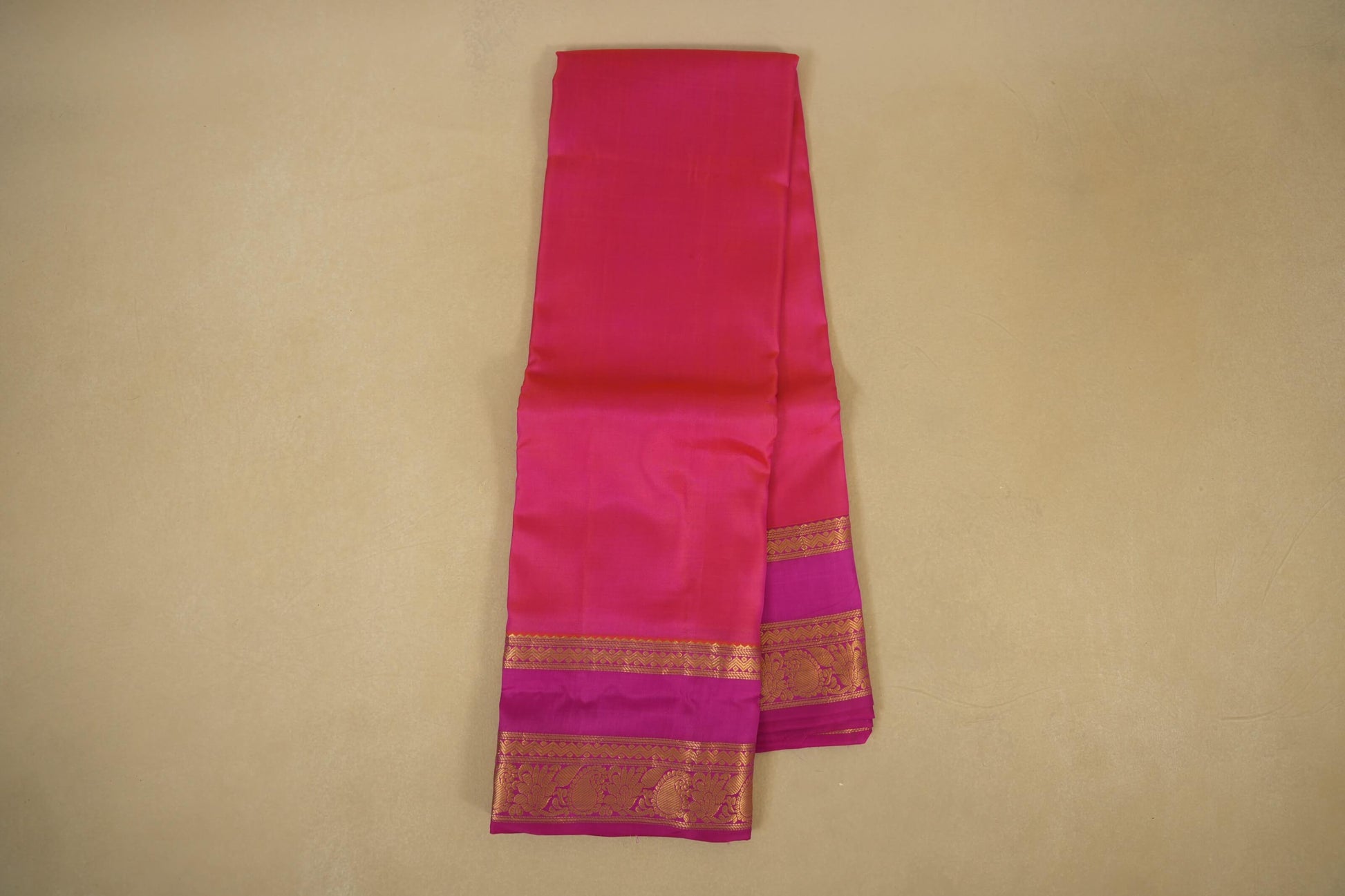 Peach Pink with Pink Borders Light Weight Kanchipuram Silk Saree online
